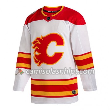 Camisola Calgary Flames Blank Adidas 2019 Heritage Classic Branco Authentic - Homem